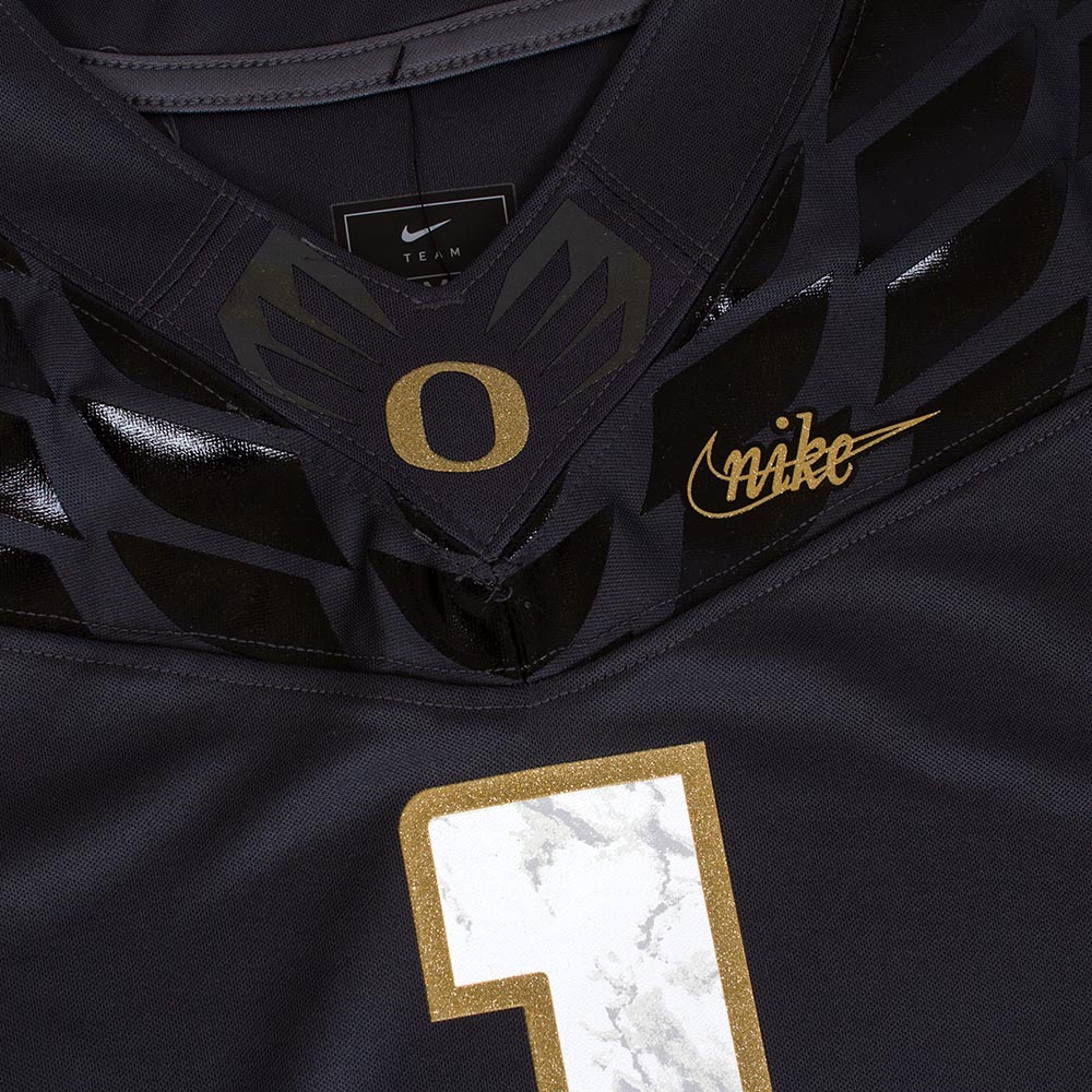 Classic Oregon O, Nike, Grey, Jerseys, Polyester, Kids, Youth, Football, Alt Pack, 1010077